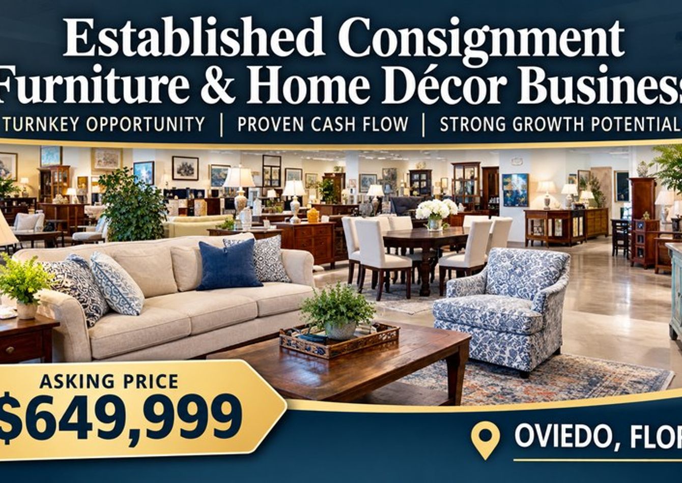 Image of Established Consignment Furniture & Home Décor Business