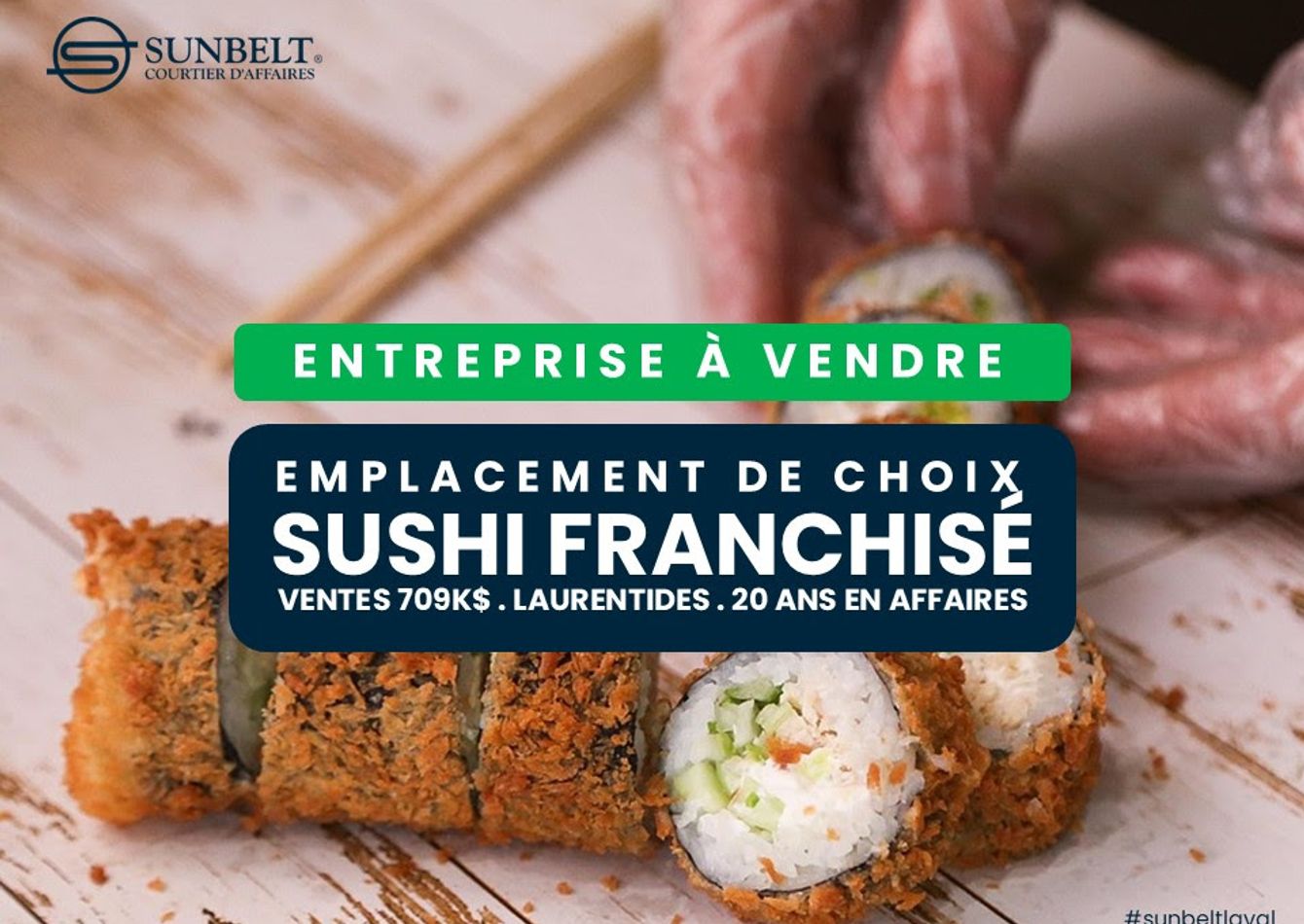 Image of SUSHI FRANCHISE TAKEOUT . 20 YEARS . SAINT-SAUVEUR