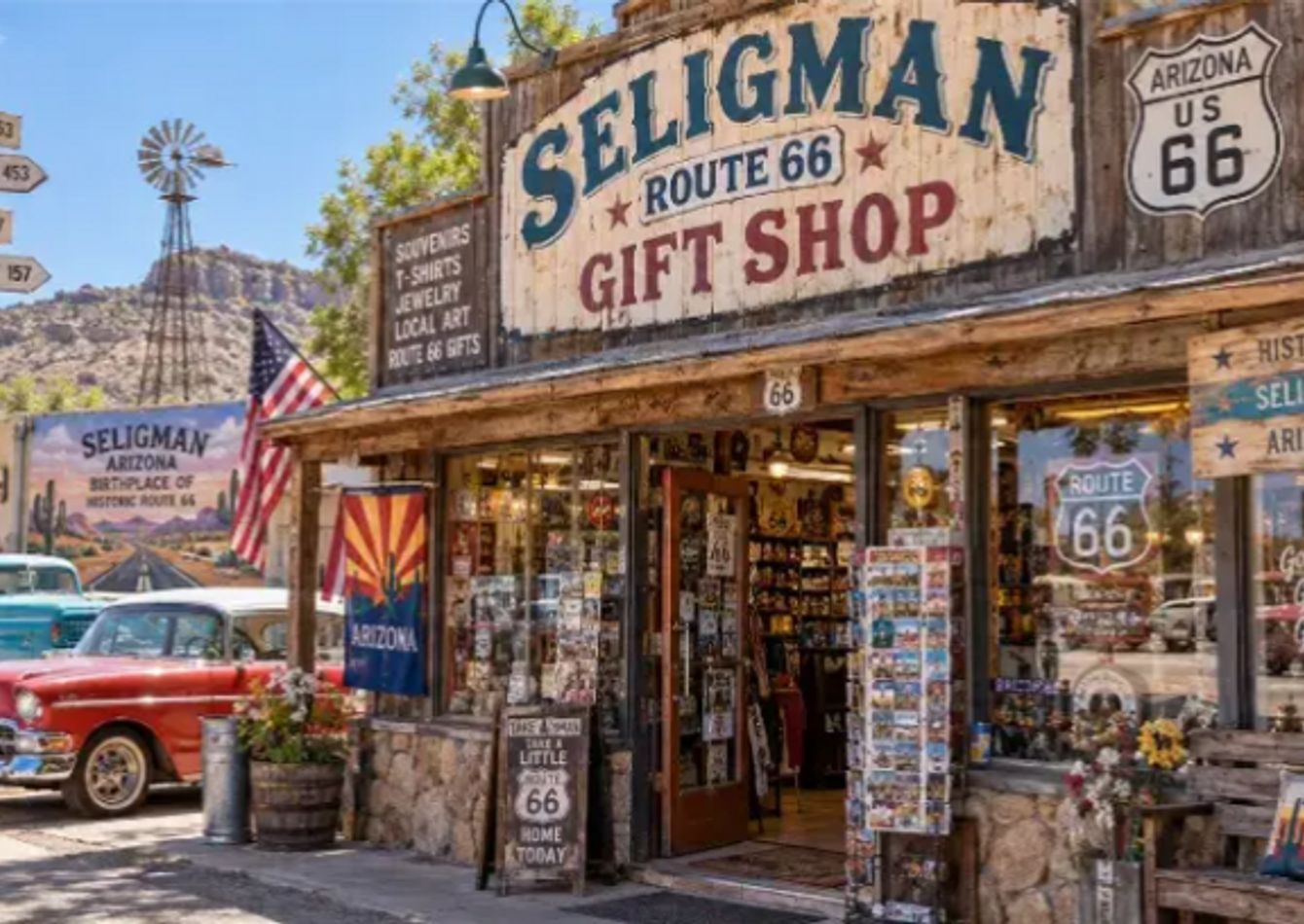 Image of Route 66 Gift Shop + Café & Pub in Seligman: Two Businesses in One