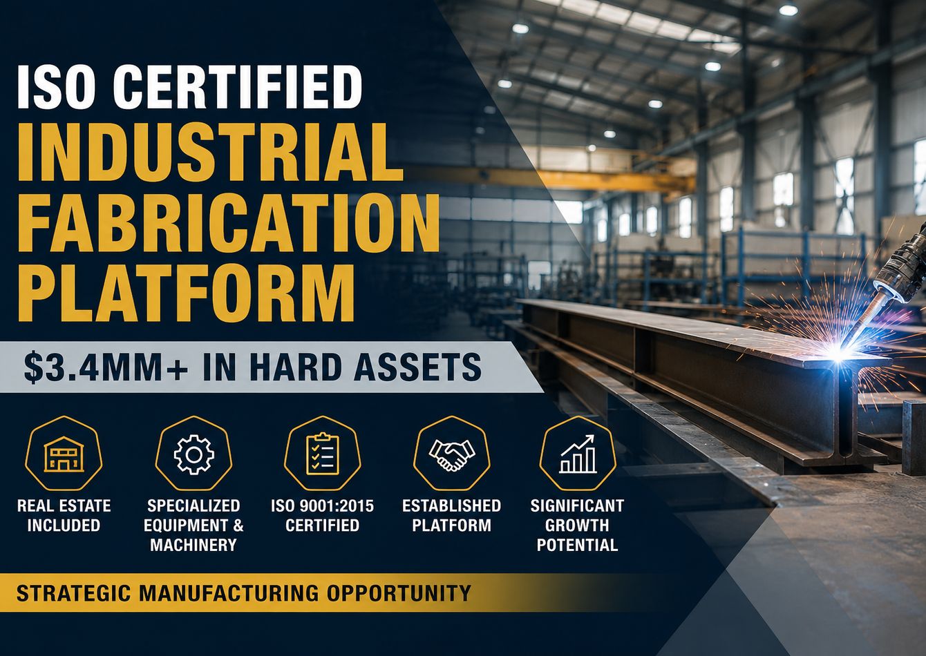 Image of ISO Certified Industrial Fabrication Platform | $3.4MM+ in Hard Assets