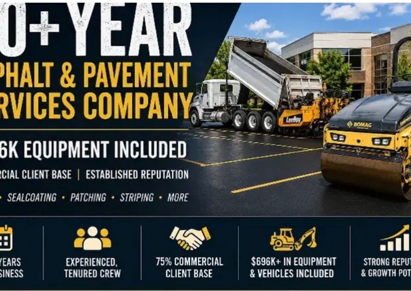 Image of 30-Year Asphalt & Pavement Services Company | $696K Equipment Included