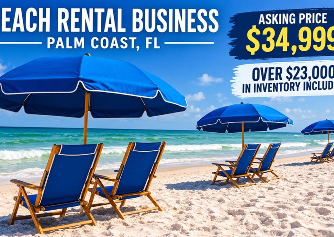 Image of Beach Item Rental Business – Palm Coast, FL