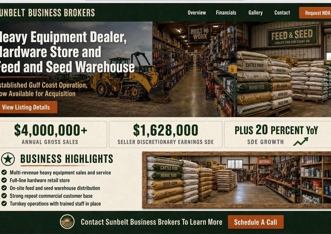 Image of Heavy Equipment Retail Store, Hardware store, Feed & seed Warehouse $1.6million SDE