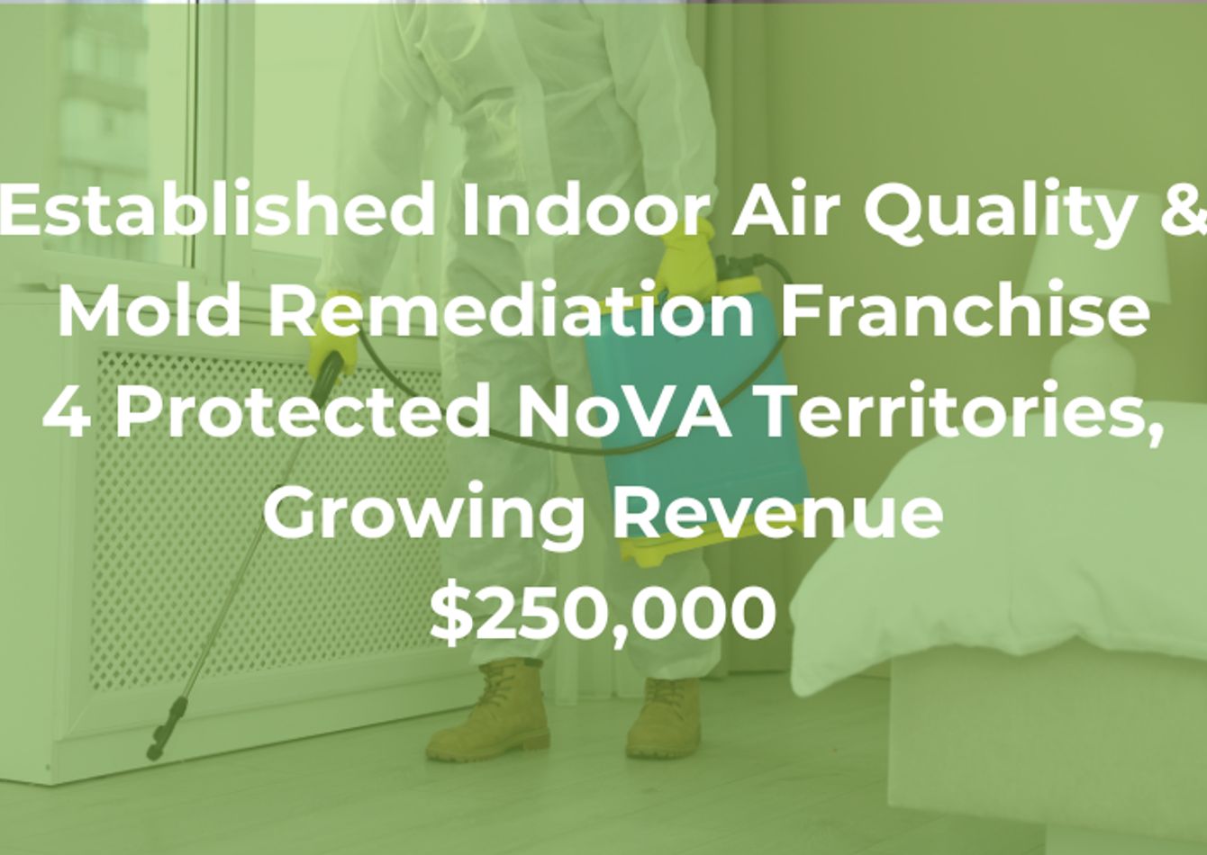 Image of Established Indoor Air Quality & Mold Remediation Franchise — 4 Protected NoVA Territories, Growing Revenue