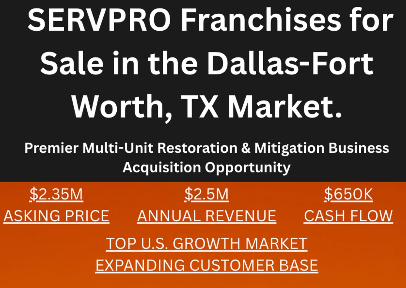 Image of SERVPRO Franchises for Sale in the Dallas-Fort Worth, TX 